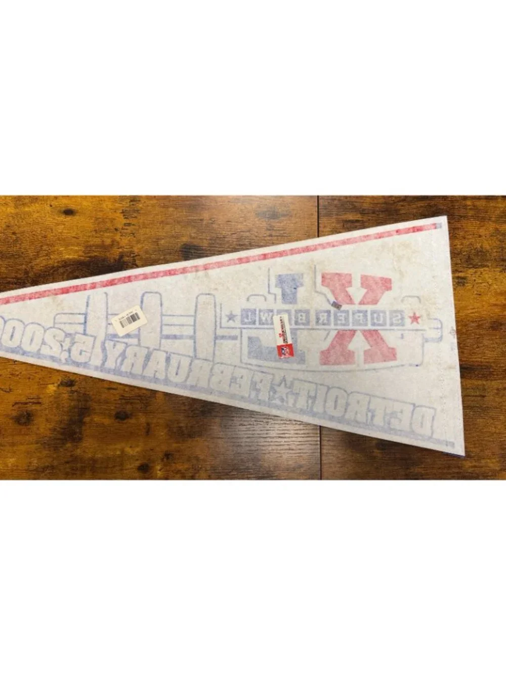 Vintage 2006 NFL Super Bowl XL Detroit Lions pennant